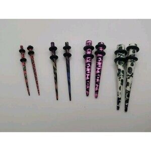 4 sets of ear stretching spikes from 10G to 4G